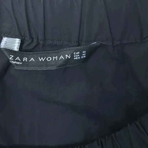 Zara Black Off the Shoulder Button Cuff Long Sleeve Blouse M - Picture 6 of 10